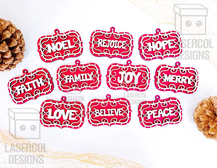 Christmas Ornaments / Plaques - Laser Cut Files product image (2)