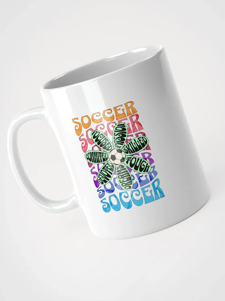 Flower Soccer Motivational Passion Floral Mug product image (2)