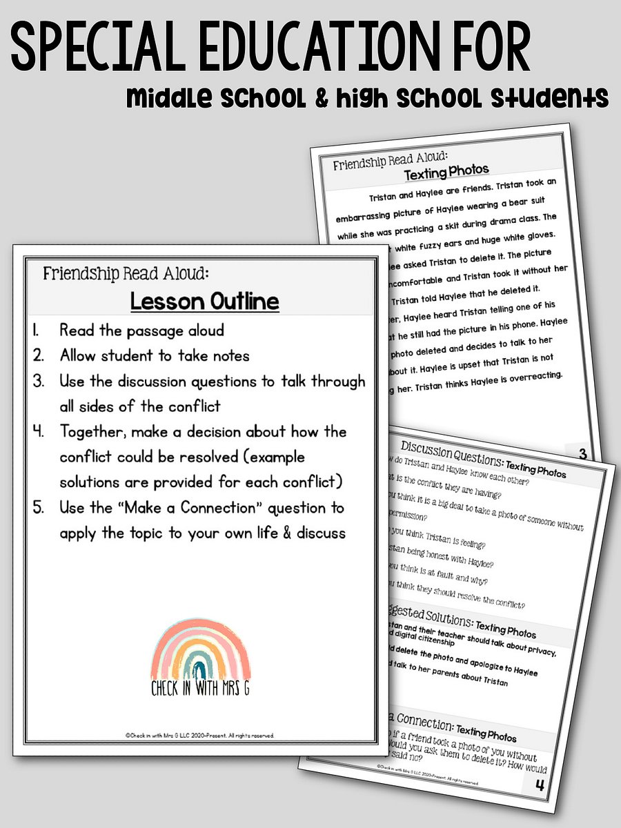Friendship Problem Solving Workbook- Instant Download product image (2)