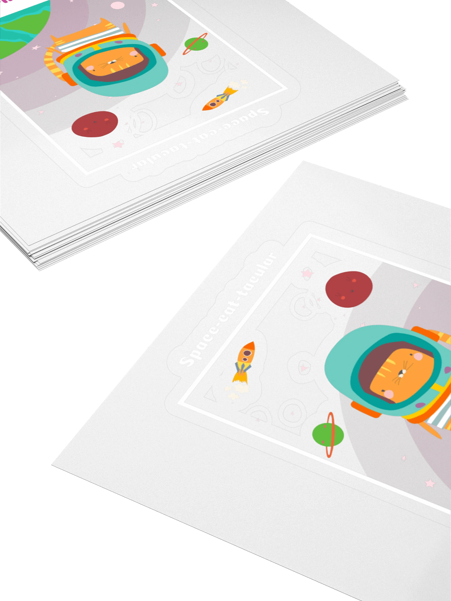 Galactic Feline Adventure Stickers product image (4)