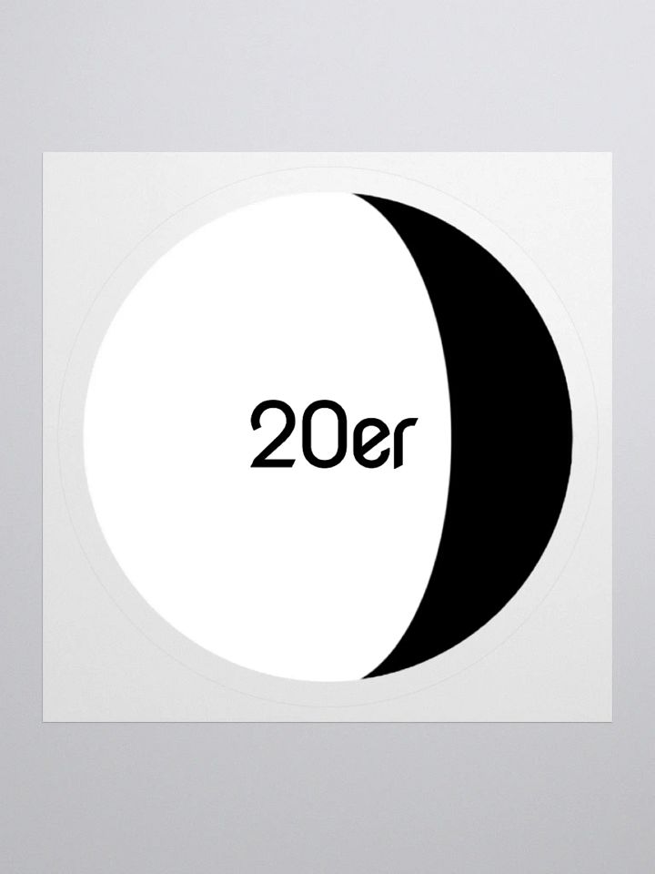 20er Waning Gibbous Light (Kiss Cut Sticker) product image (2)