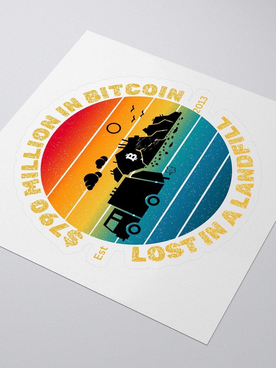 Bitcoin Landfill Sunset Stickers product image (3)