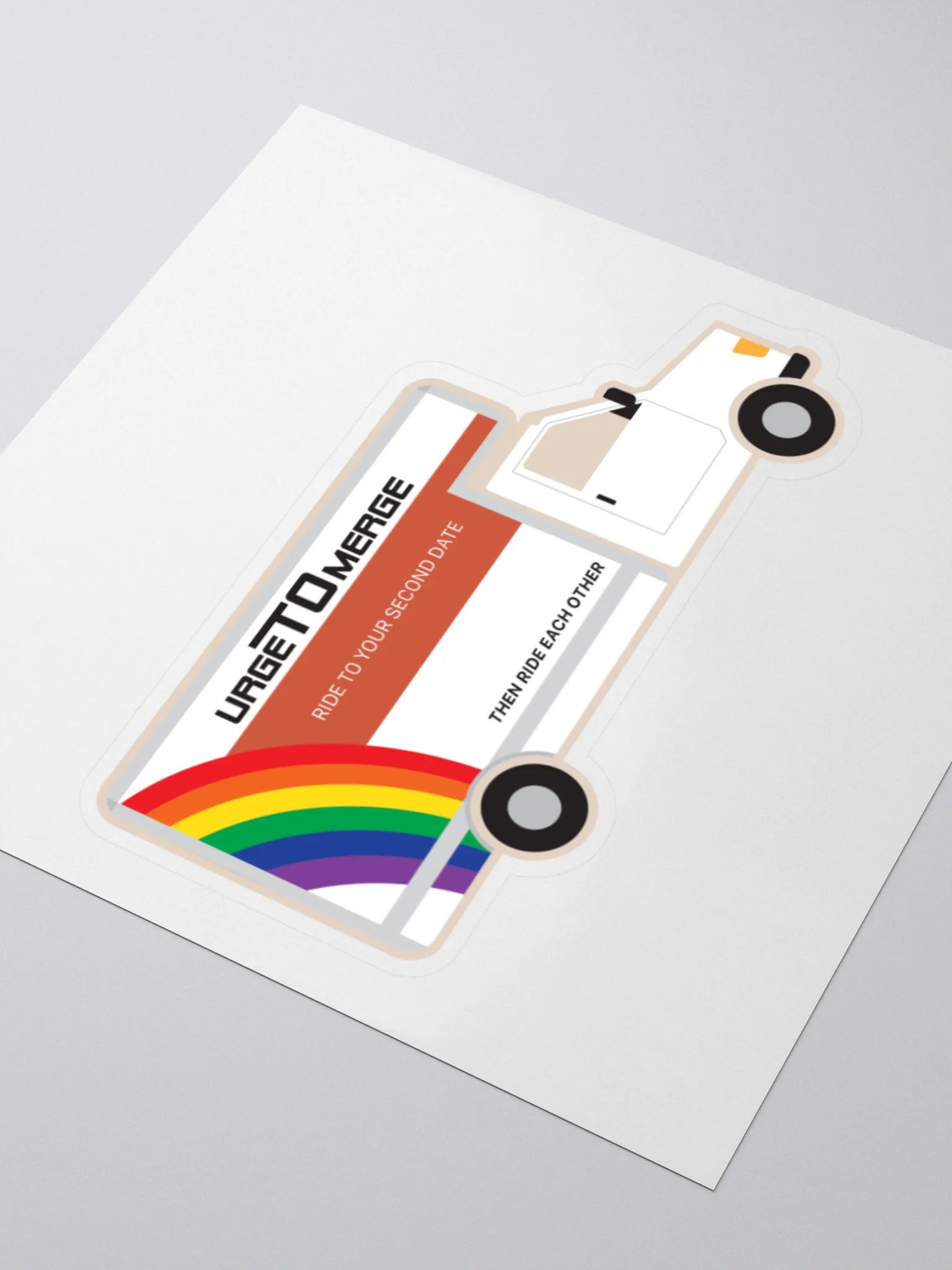 Urge to Merge Sticker | Funny Gay Art product image (3)