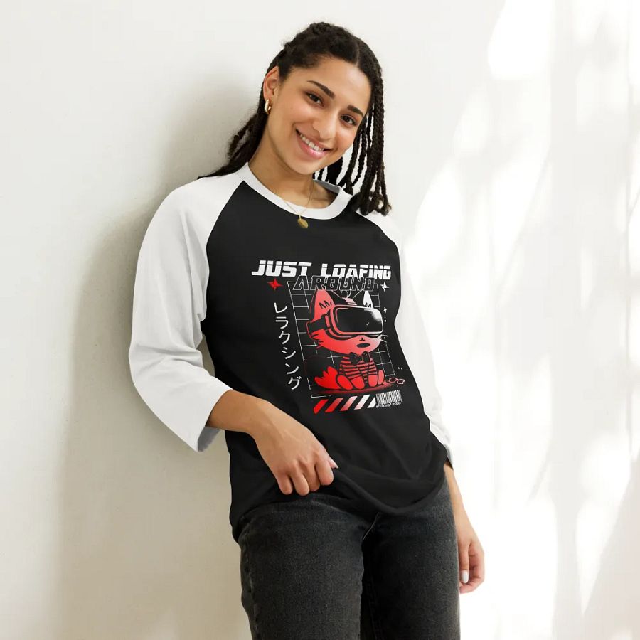 Just Loafing Around || Tultex Raglan Tee product image (10)