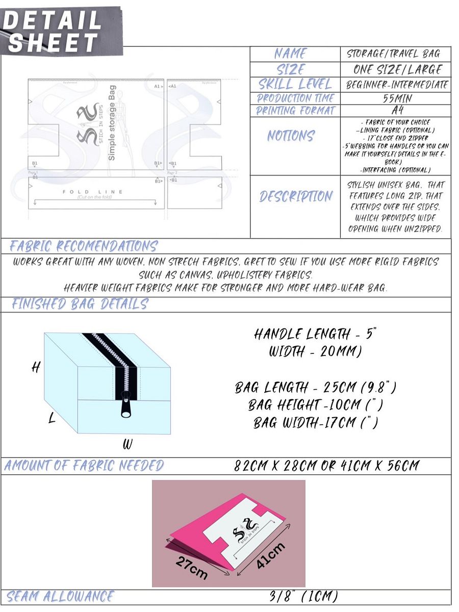 Ultimate Storage Bag - sewing pattern product image (4)