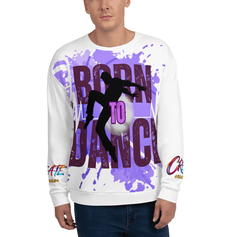 Born to Dance His Silhouette Vibrant Visionary All-Over Print Sweatshirt product image (4)