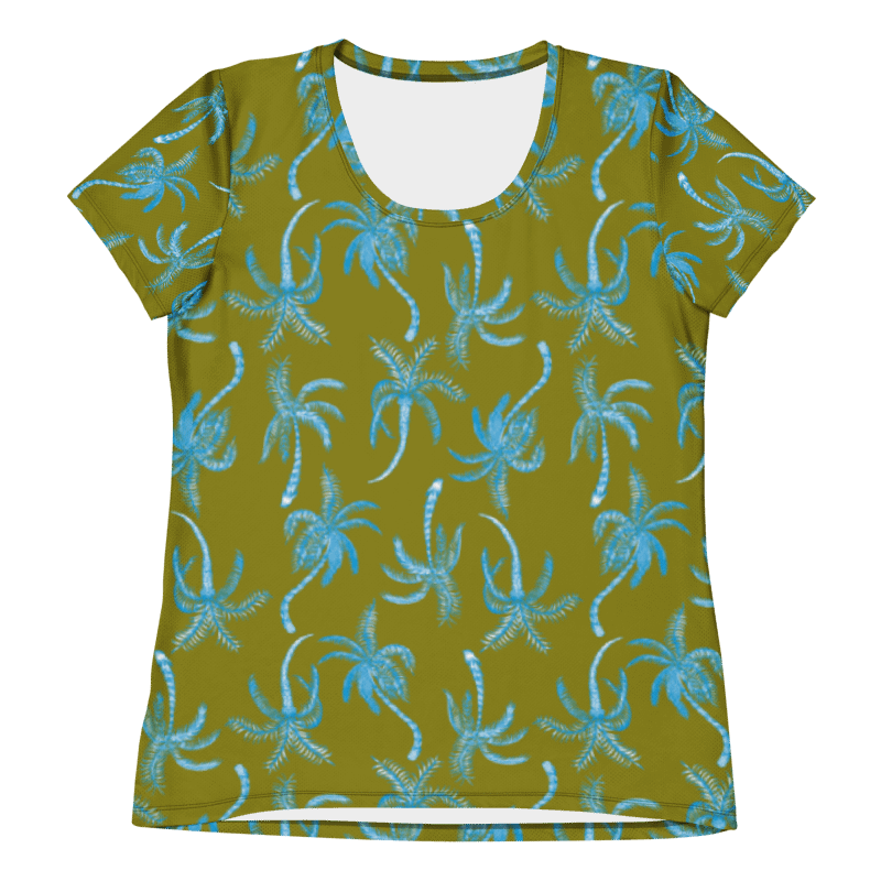 Neon Palmtree | Women's Athletic T-Shirt product image (2)