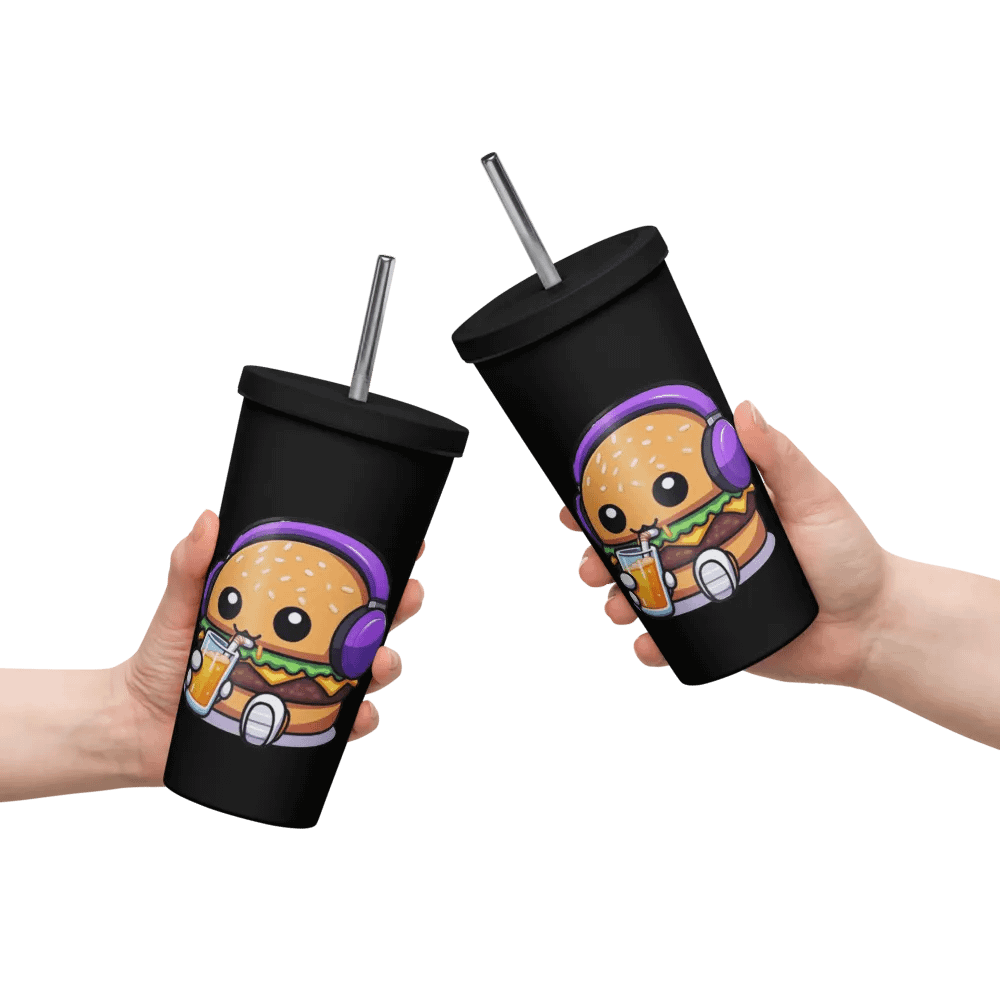 Charming Hamburger Sipping Insulated Tumbler product image (2)