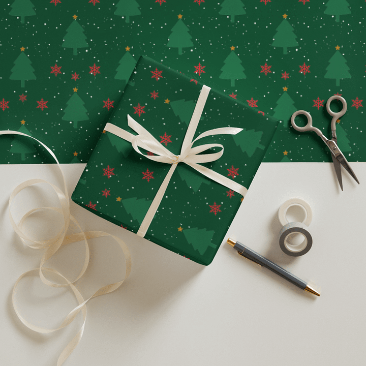Festive Evergreen Wrapping Papers product image (1)