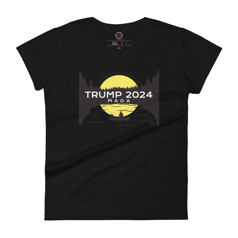Trump 2024 Fishing Sunset Women's T-Shirt product image (12)