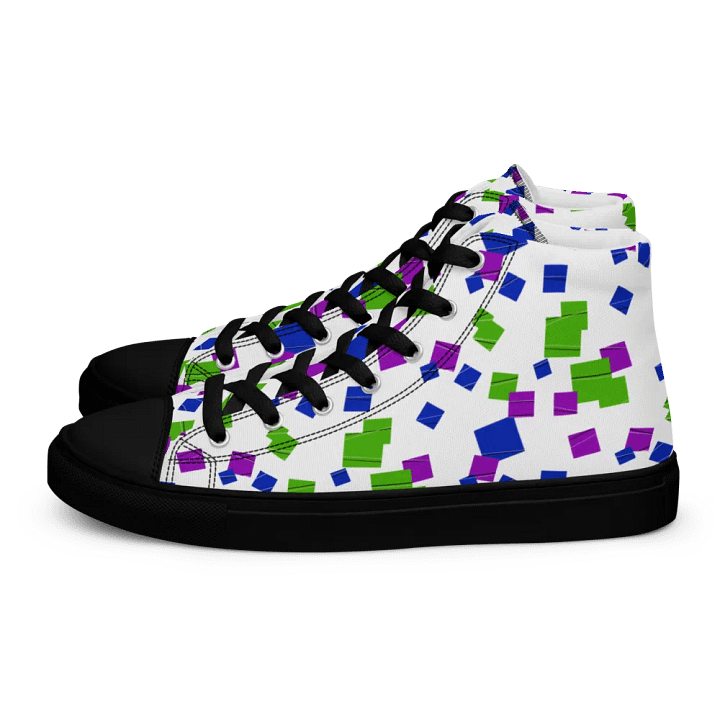 Glitchy High Top Canvas Shoes product image (1)