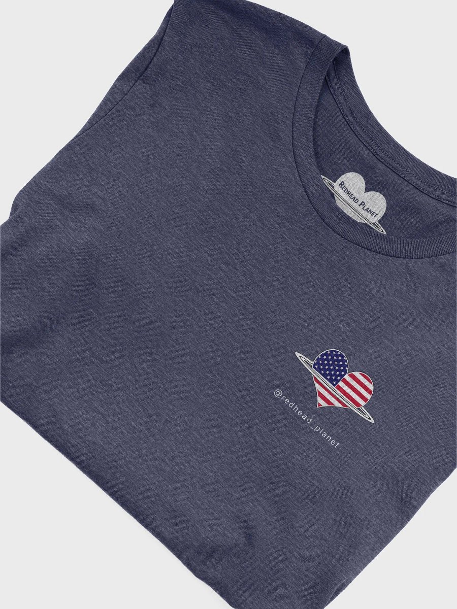 Redhead Planet logo with stars and stripes T-shirt design 1 product image (3)