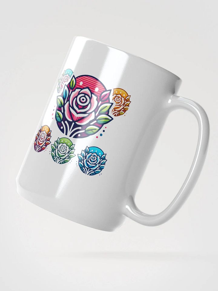 Floral Symphony White Glossy Mug product image (2)