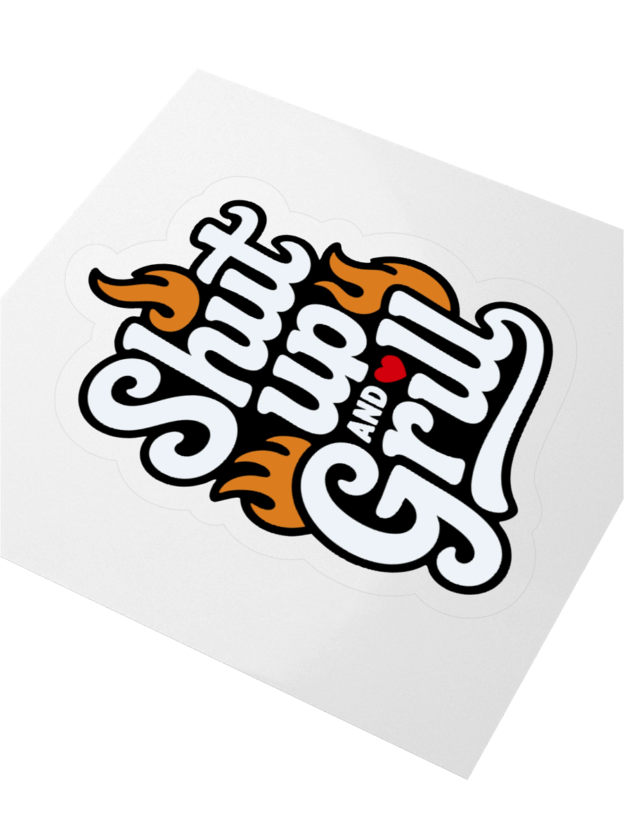 Shut Up and Grill Kiss-cut Sticker for Grill Master product image (8)