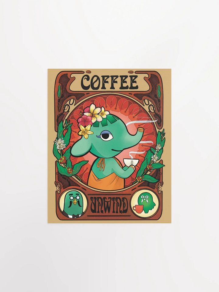 Art Nouveau Coffee-Core Opal Poster product image (3)
