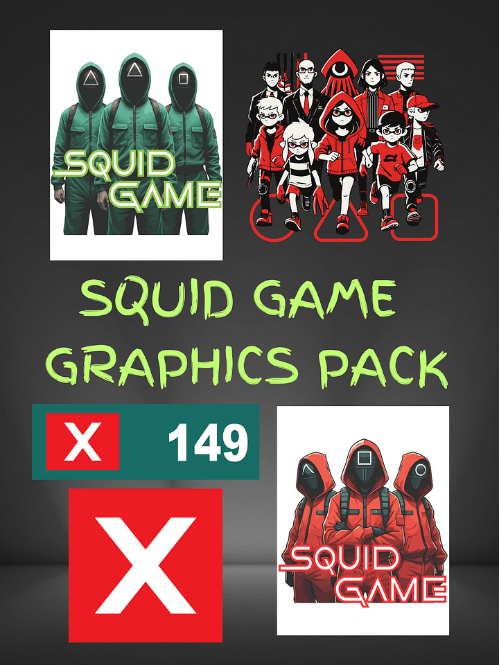 Pack of Squid Game Design Art INSTANT DOWNLOAD product image (1)