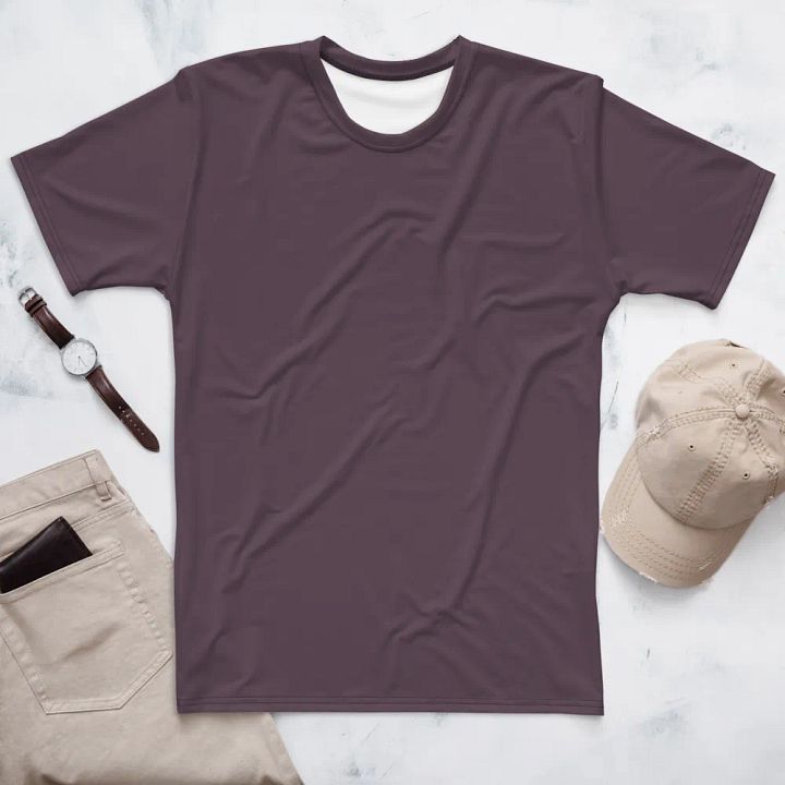 Plain Mauve Soft Summer Men's Crewneck Polyester Heavyweight Premium T-Shirt by Treasure Pie product image (1)