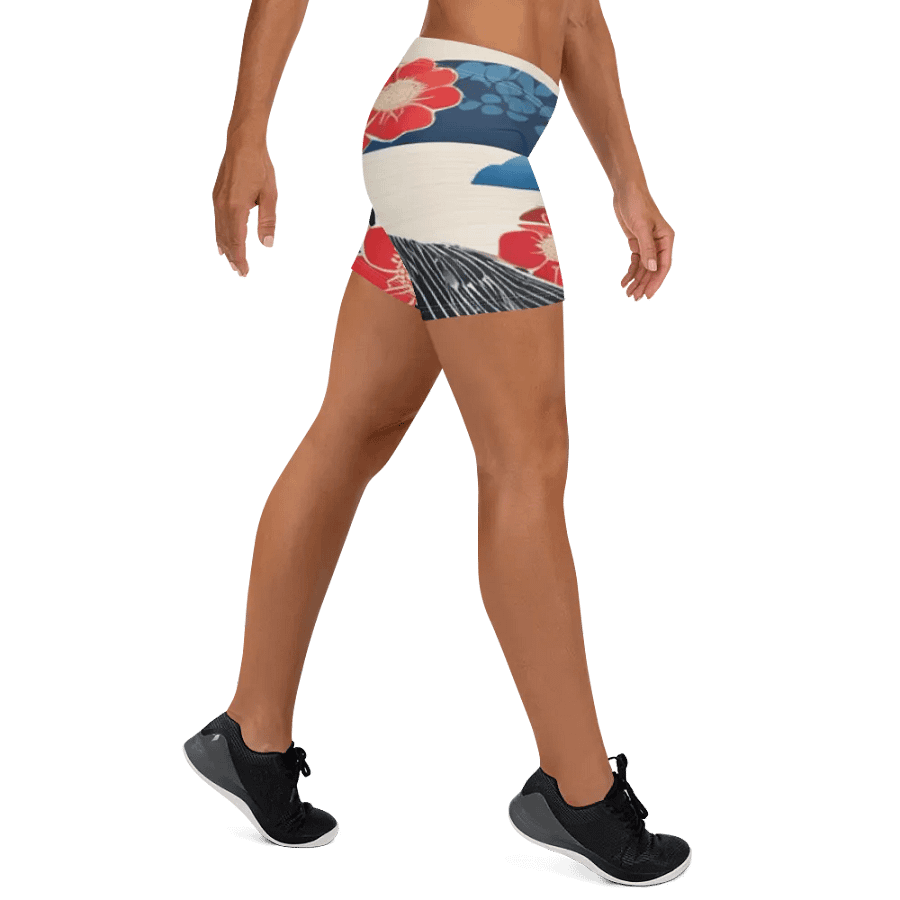 Women's Japanese Inspired Blossom Wave All-Over Shorts product image (10)