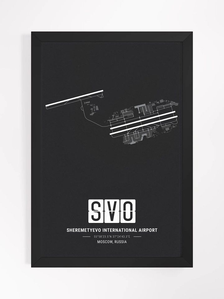 Framed Airport SVO Premium Map On Matt Paper product image (1)