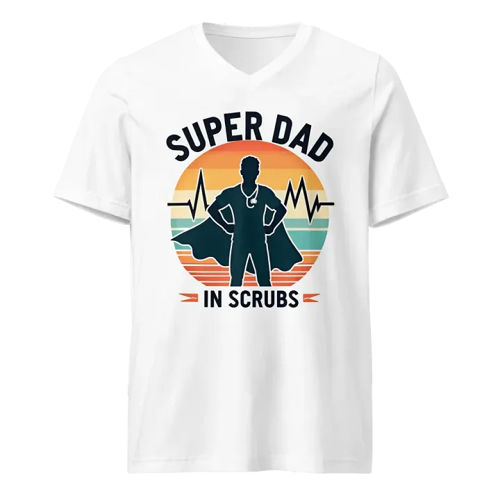 Super Dad in Scrubs Graphic V-Neck Tee product image (1)
