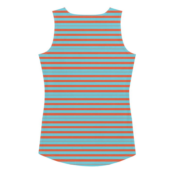 Egyptian Blue and Burnt Orange Striped Women's Tank Top product image (2)