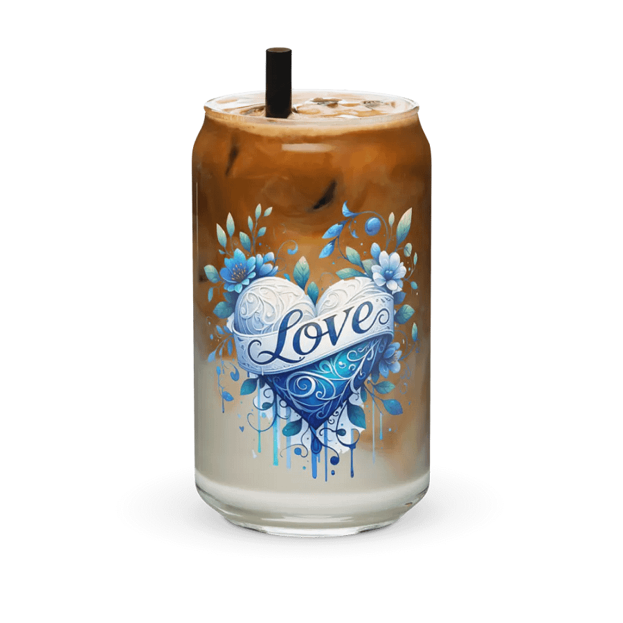 Peace & Love Can-Shaped Red, White & Blue Glass Set product image (4)