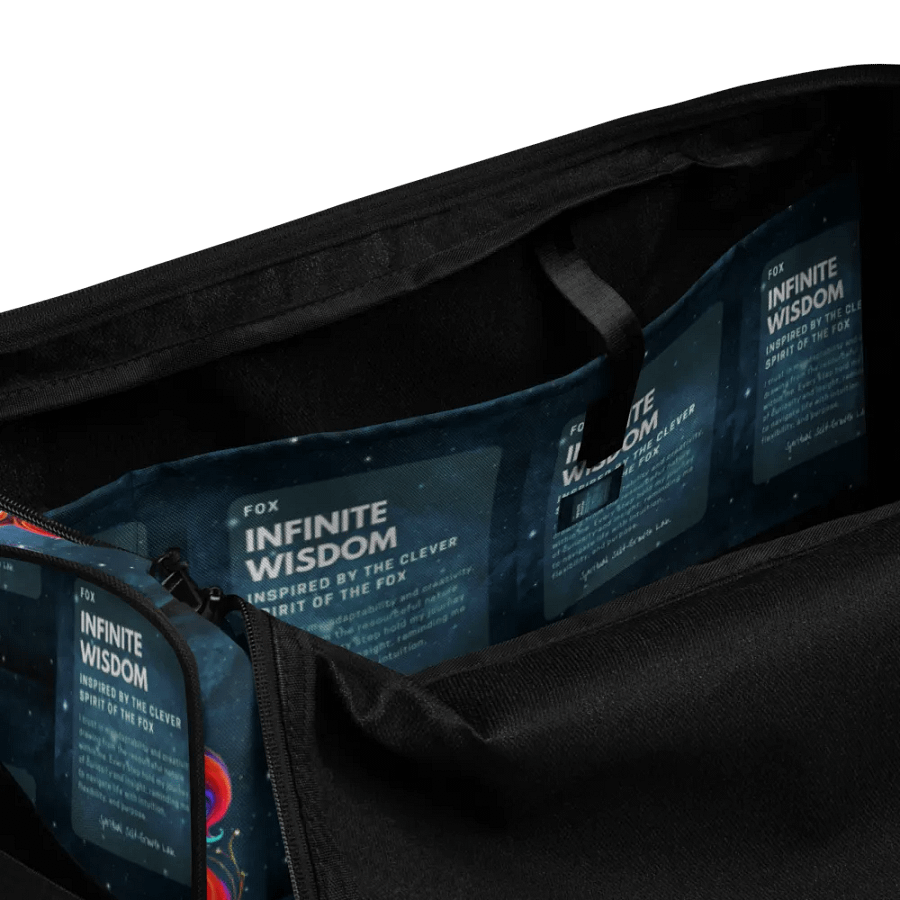 "Infinite Wisdom" Fox Duffle Bag – A Companion for Insightful Growth product image (9)