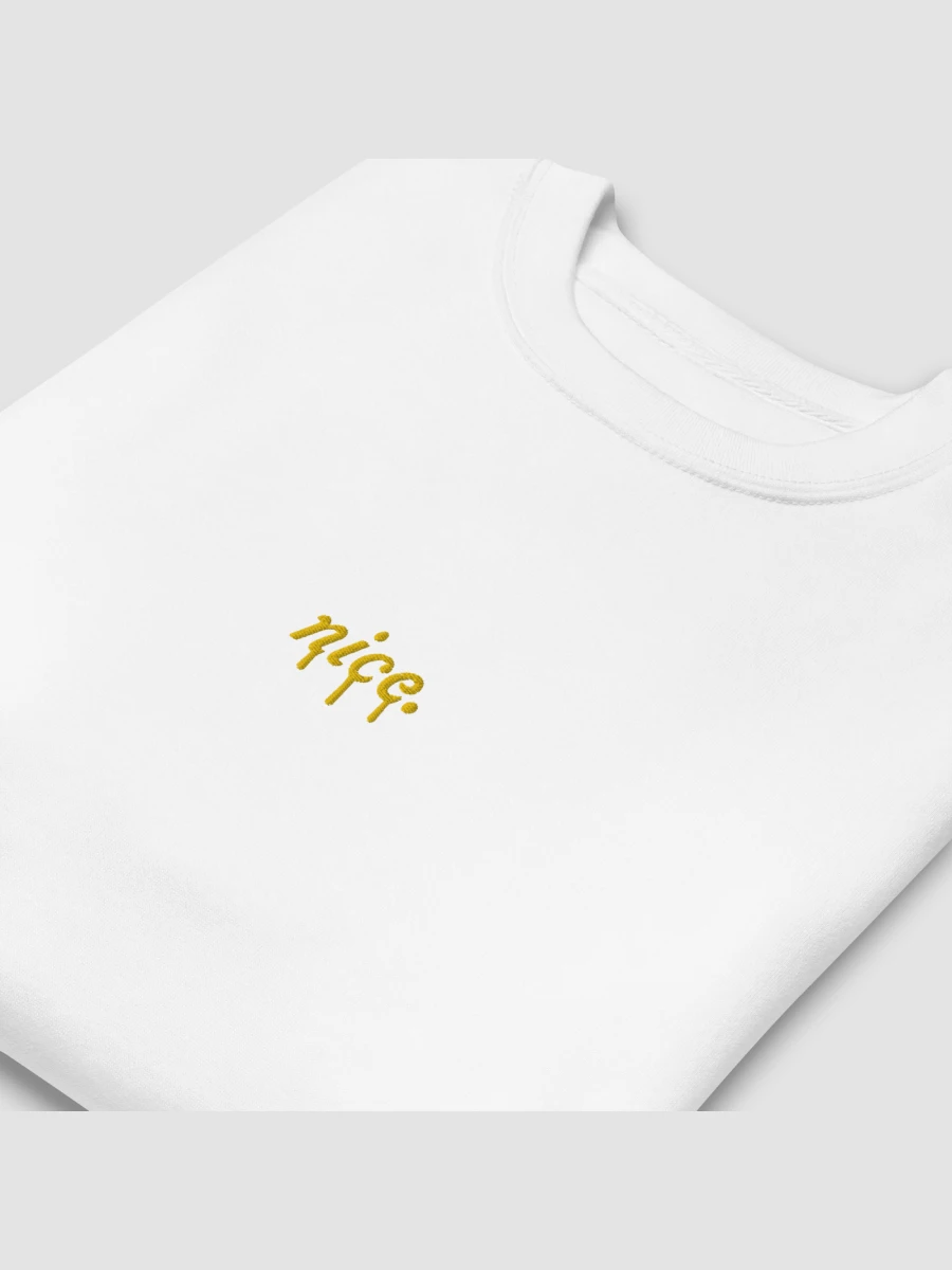 Premium 'Nice.' Drip Sweatshirt (White) product image (9)