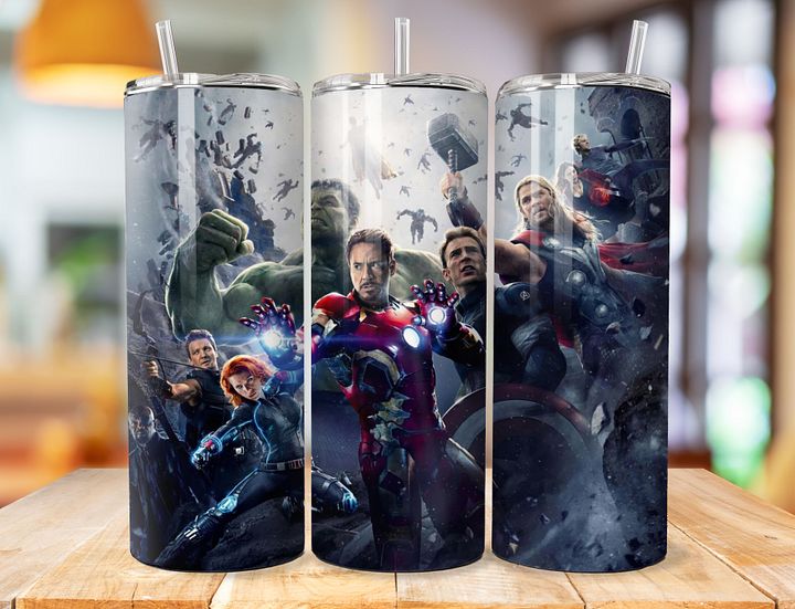 Marvel Avengers 20 oz Stainless Steel Tumbler – Earth's Mightiest Heroes Design product image (1)