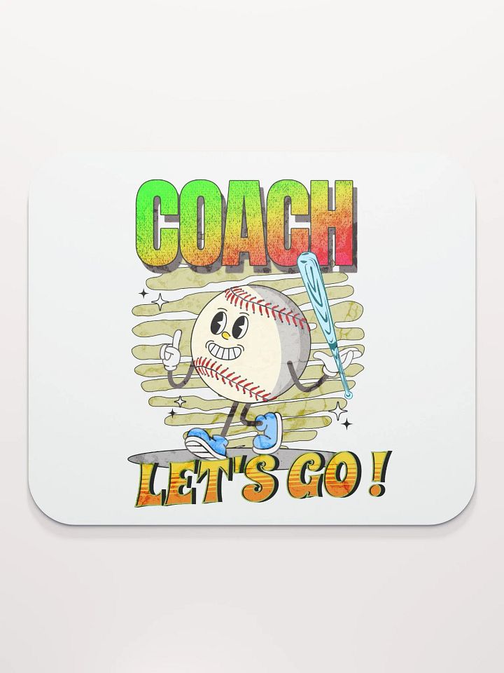 Retro Mascot Coach Lets Go Mouse Pad product image (2)