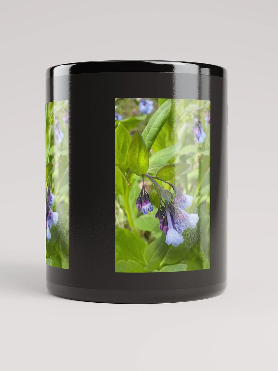 Blue and Purple April Wildflowers Black Coffee Mug product image (9)