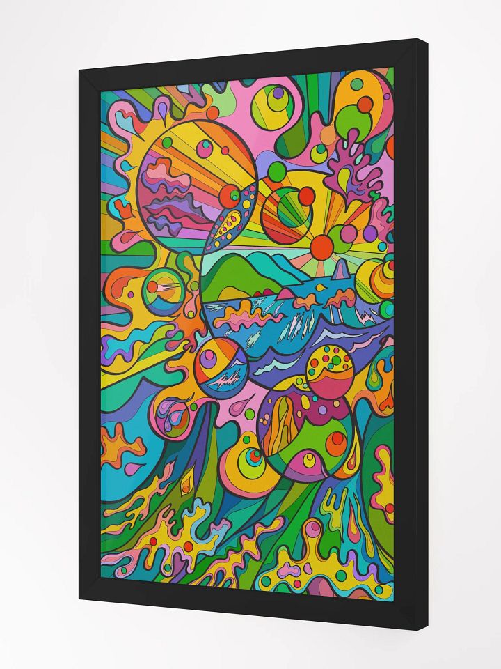Vibrant Ayous Wood Framed Matte Poster - Bright Sea Bubbles product image (2)