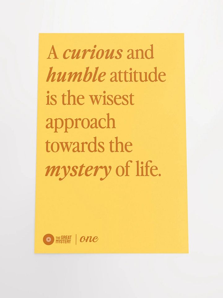 The Curious and Humble Poster (Yellow) product image (1)
