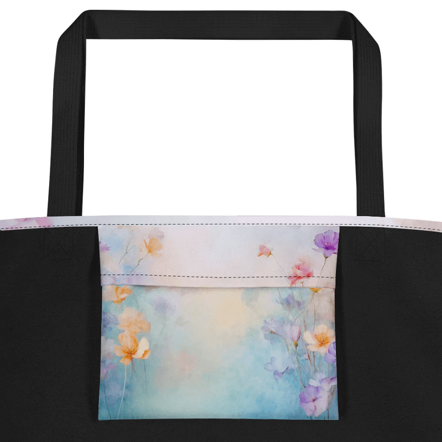 Blooms & Blush Pastel Polyester Tote Bag product image (4)