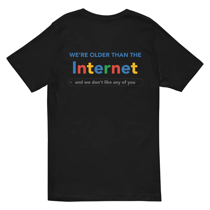 Internet Black V-Neck T-Shirt product image (1)
