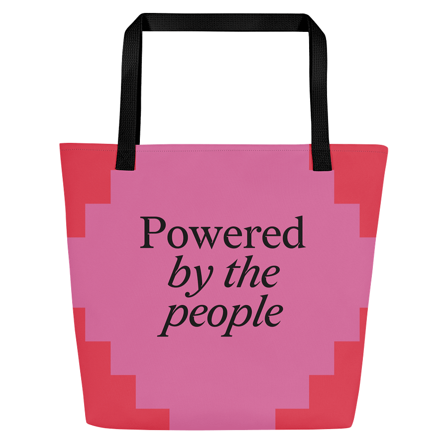 Powered by the People Tote (Red/Pink) Image 2