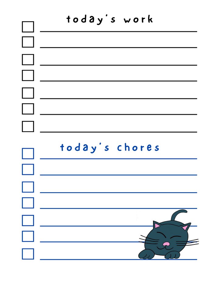 🐱💙 Russian Blue Kitty Dry Erase To-Do List – Elegant, Calm, and Purr-fectly Organized! 💙🐱 product image (2)