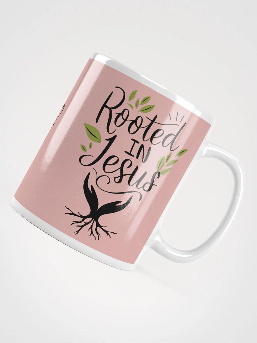 Rooted In Jesus (Pink) Inspirational Ceramic Mug product image (4)
