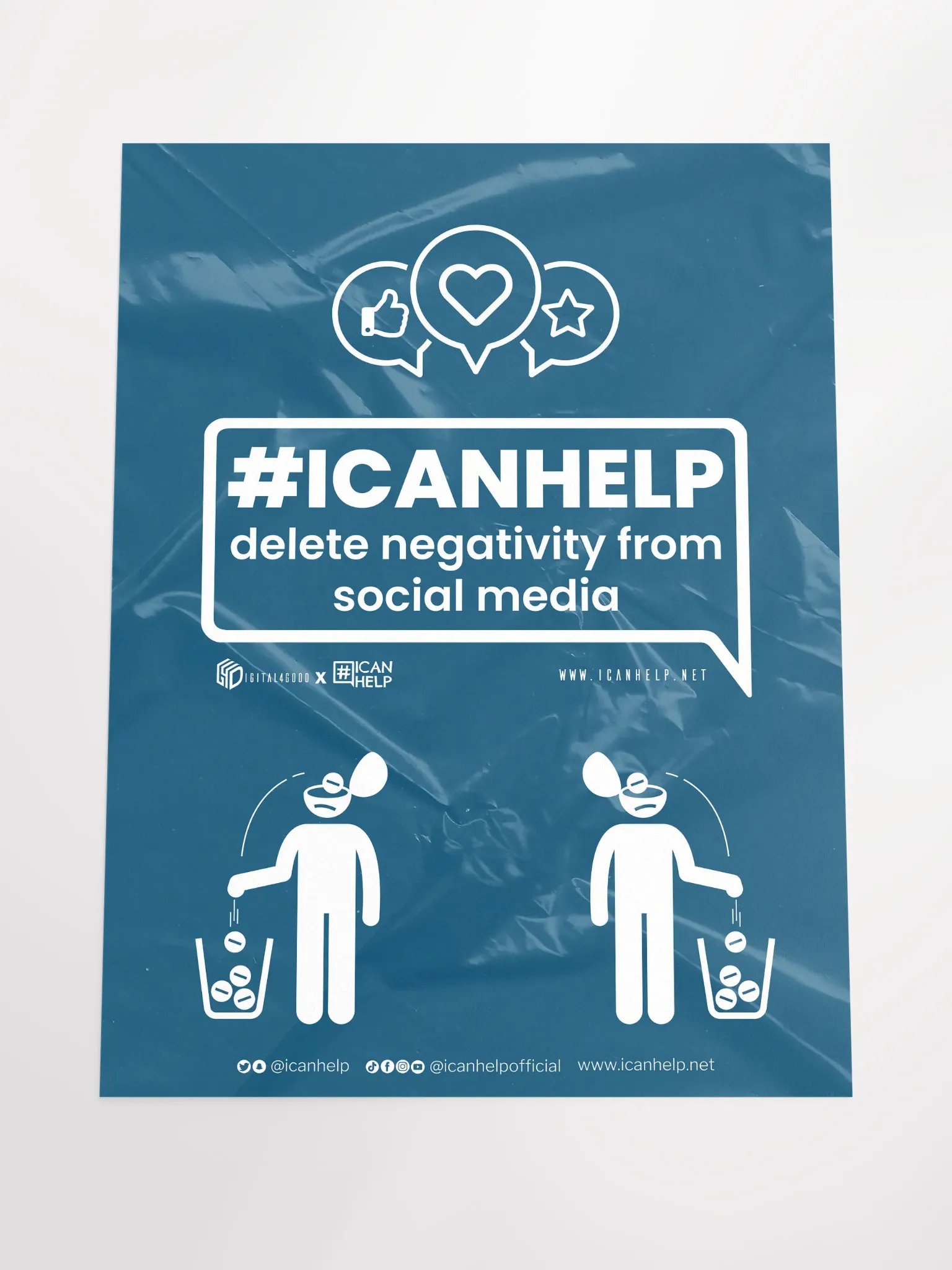 #ICANHELP Delete Negativity From Social Media Poster product image (4)
