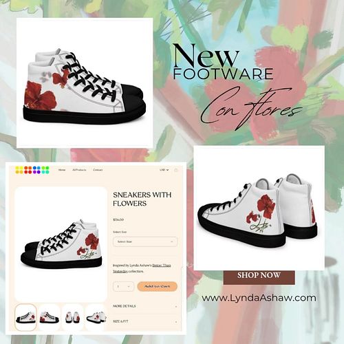 New Footwear added to my website. 
Sneaker Con Flores is inspired by my 