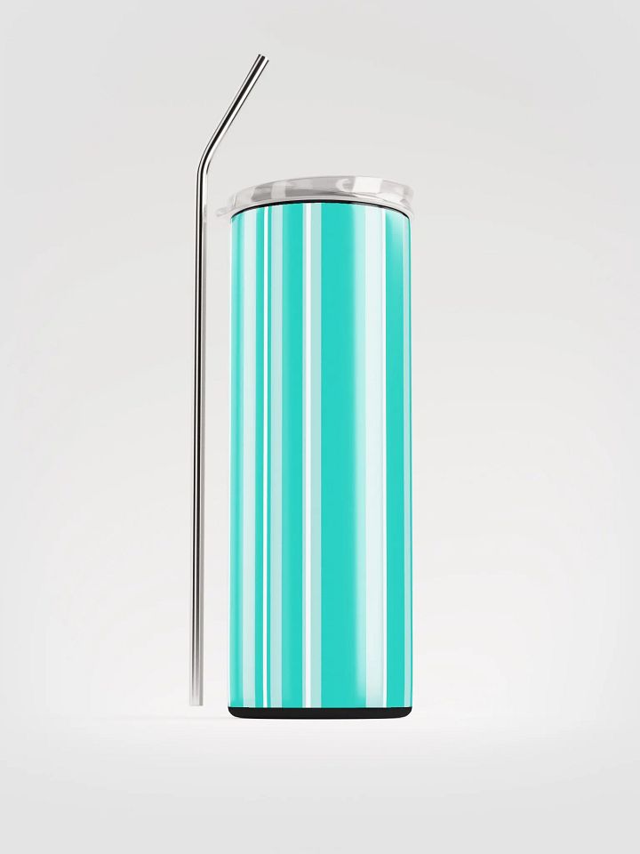 Party Time! Light Teal Stripes 20 oz Tumbler product image (2)