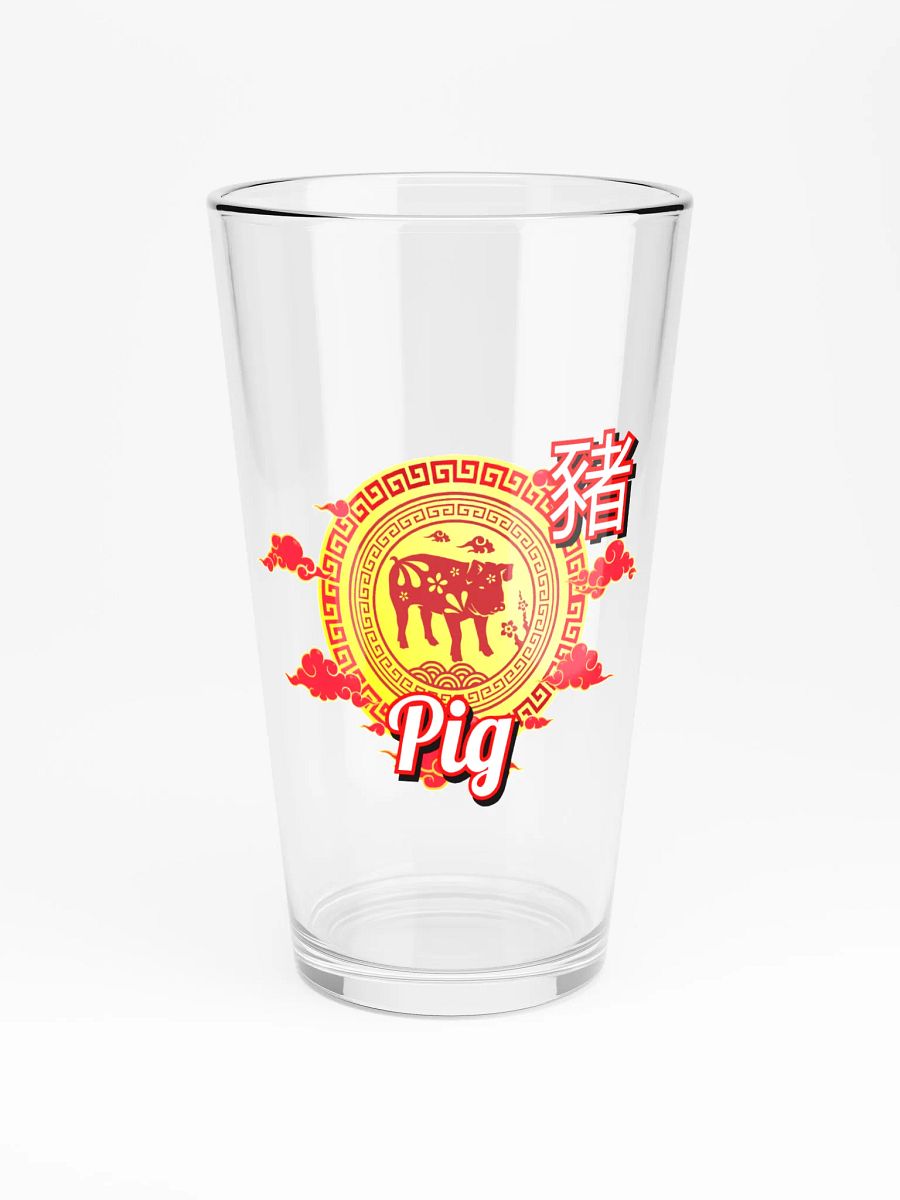 Pig - Chinese Zodiac Pint Shaker Glass product image (3)