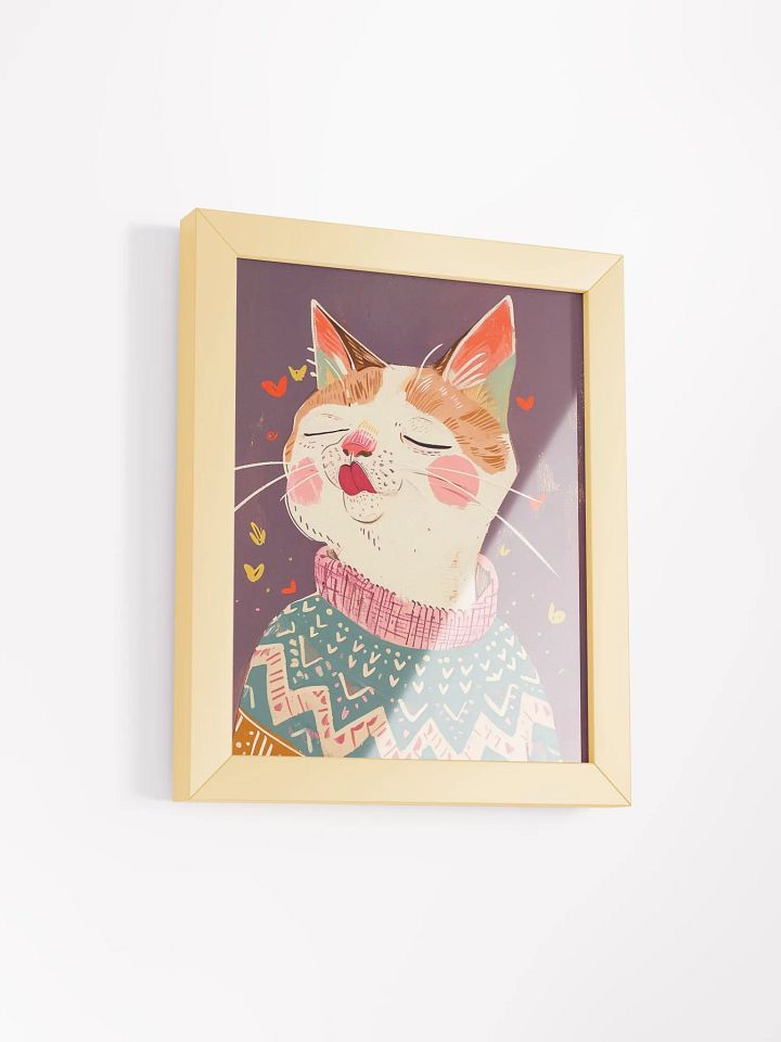 Blissful Feline Love Framed Poster product image (4)