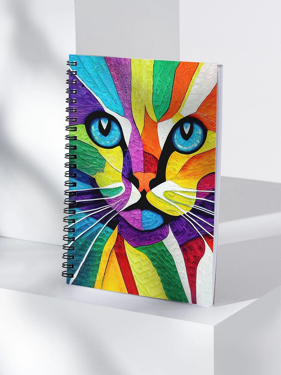 Colorful Cat - Stylized Mosaic Spiral Notebook product image (4)