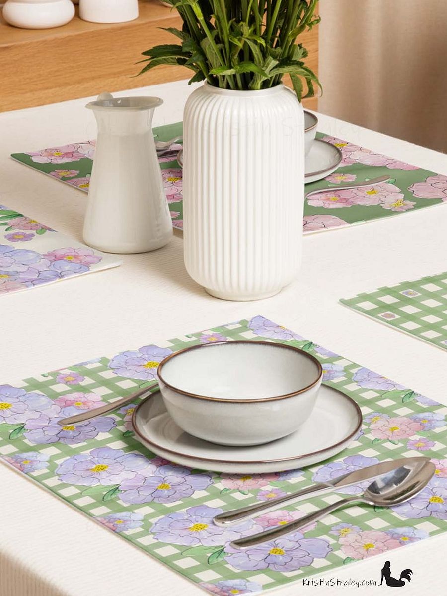 Gingham Blossoms Placemat Set of 4 product image (5)