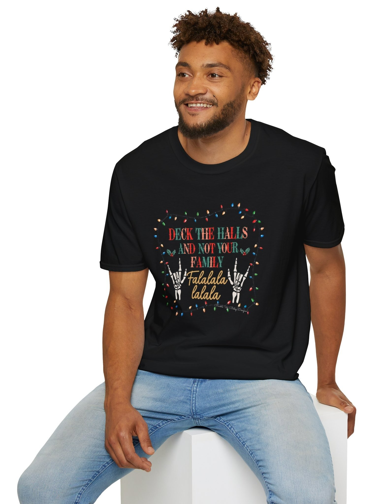 Holiday- Deck the Halls and Not Your Family Tshirt product image (3)