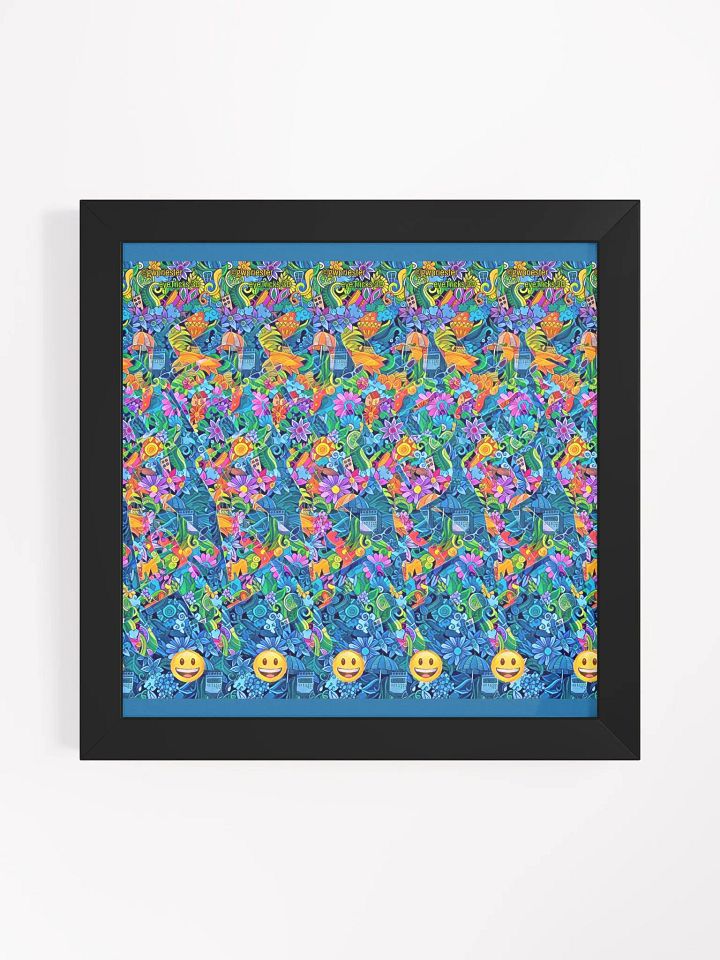 Be Happy - Framed 3D Stereogram Poster product image (3)