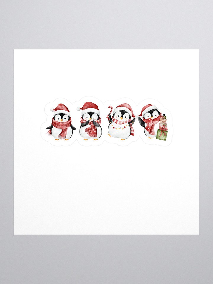 Festive Penguin Kiss Cut Stickers product image (1)