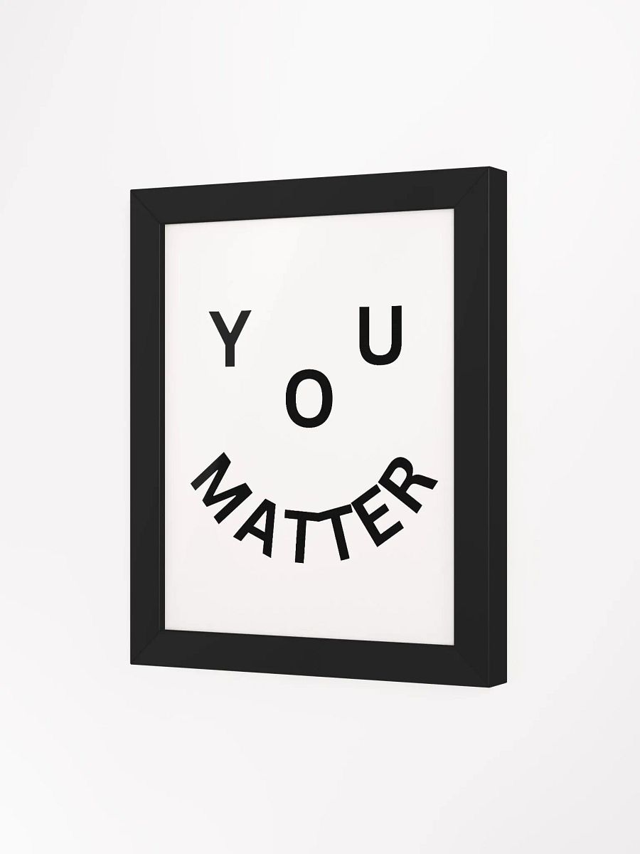 You Matter : - ) Framed High-Quality Matte Poster product image (3)