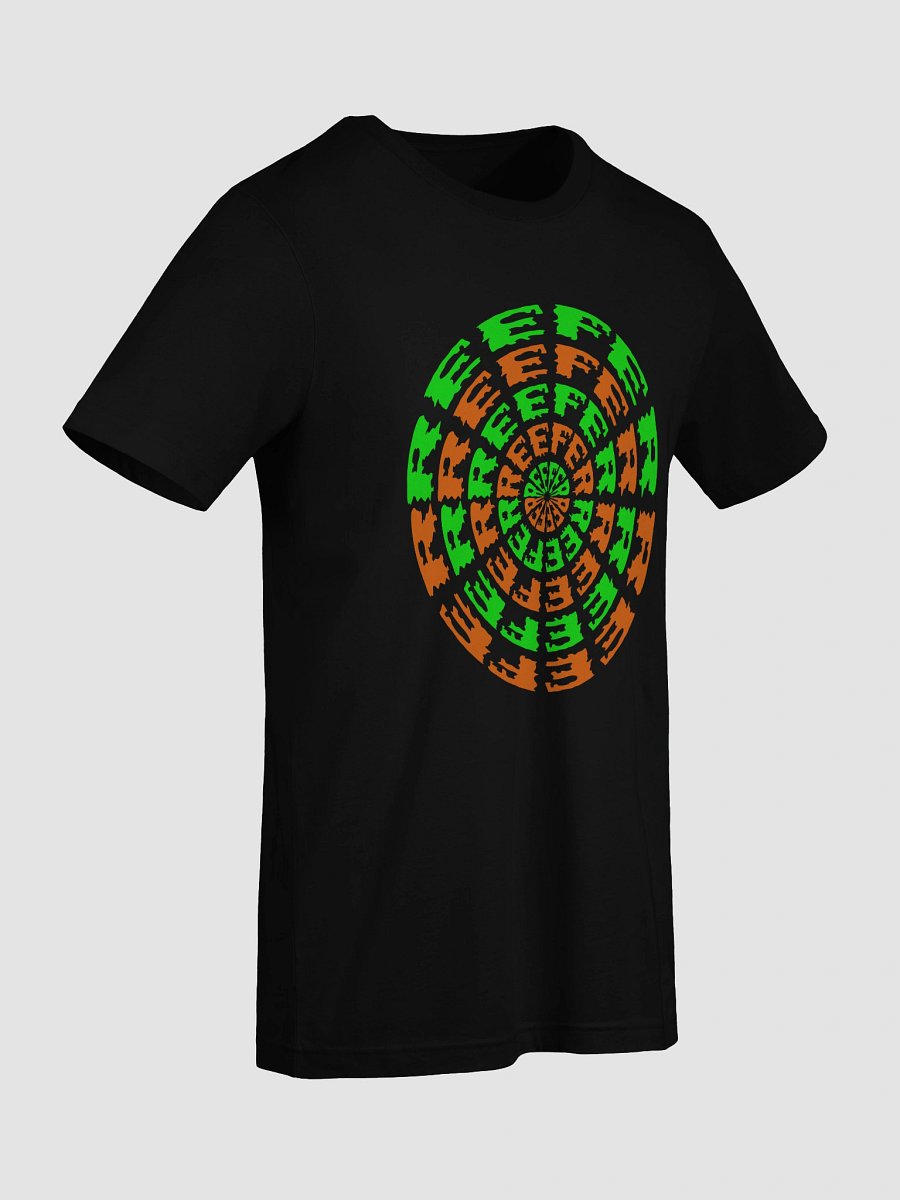 Orange Green Reefer Black T-Shirt, Twisted Budz Cannabis Clothing, Stoner Style Weird Weed Tee product image (9)